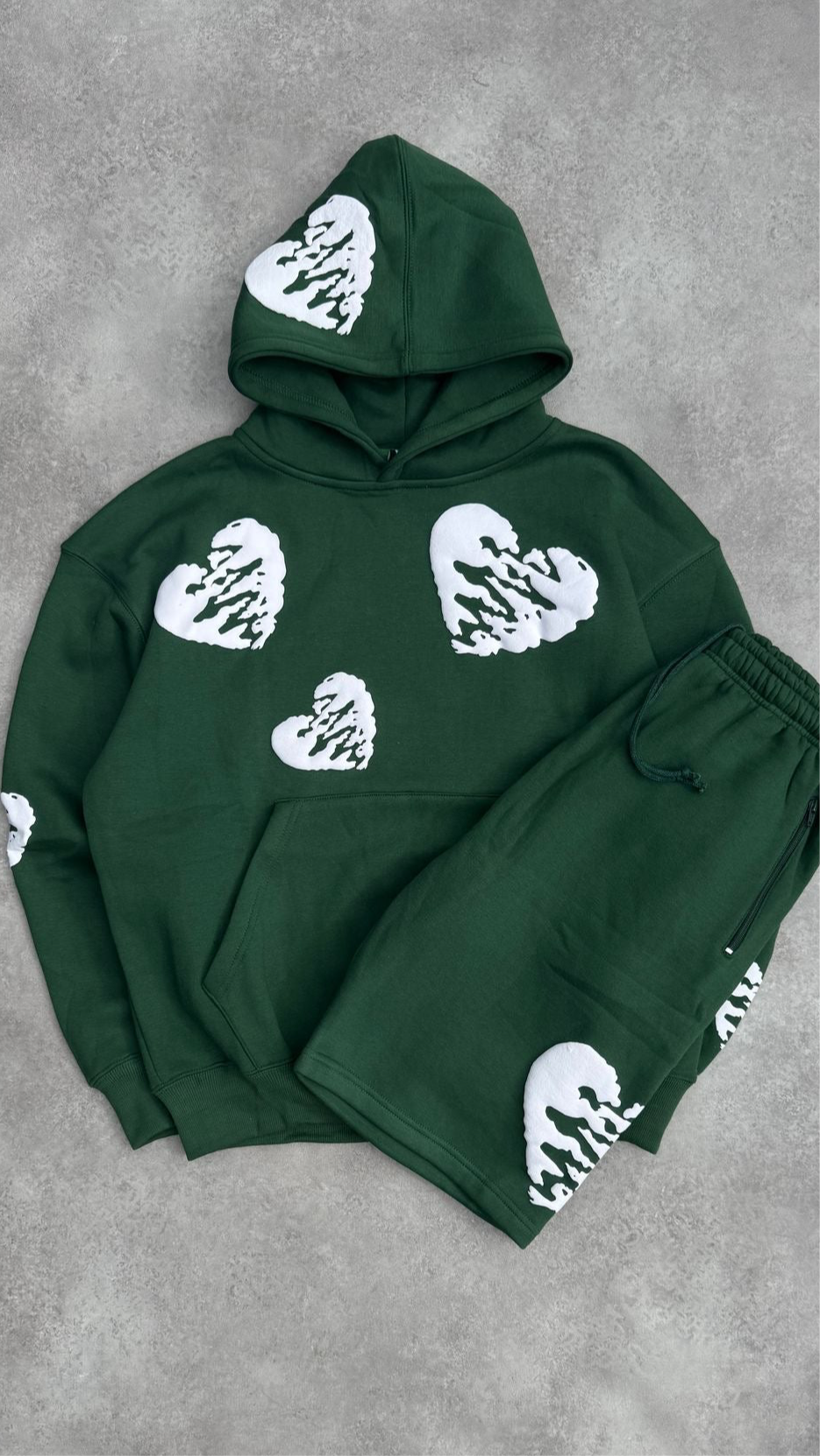 HARTE Broken Hoodie GRN/WHT