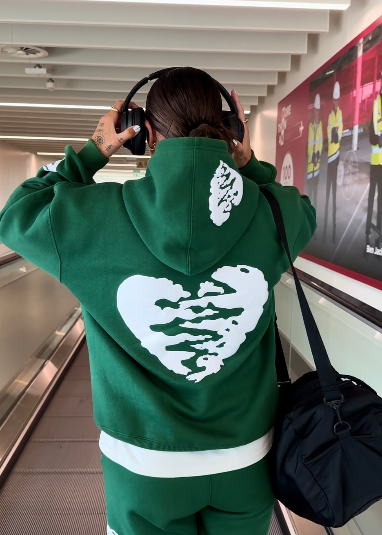 HARTE Broken Hoodie GRN/WHT