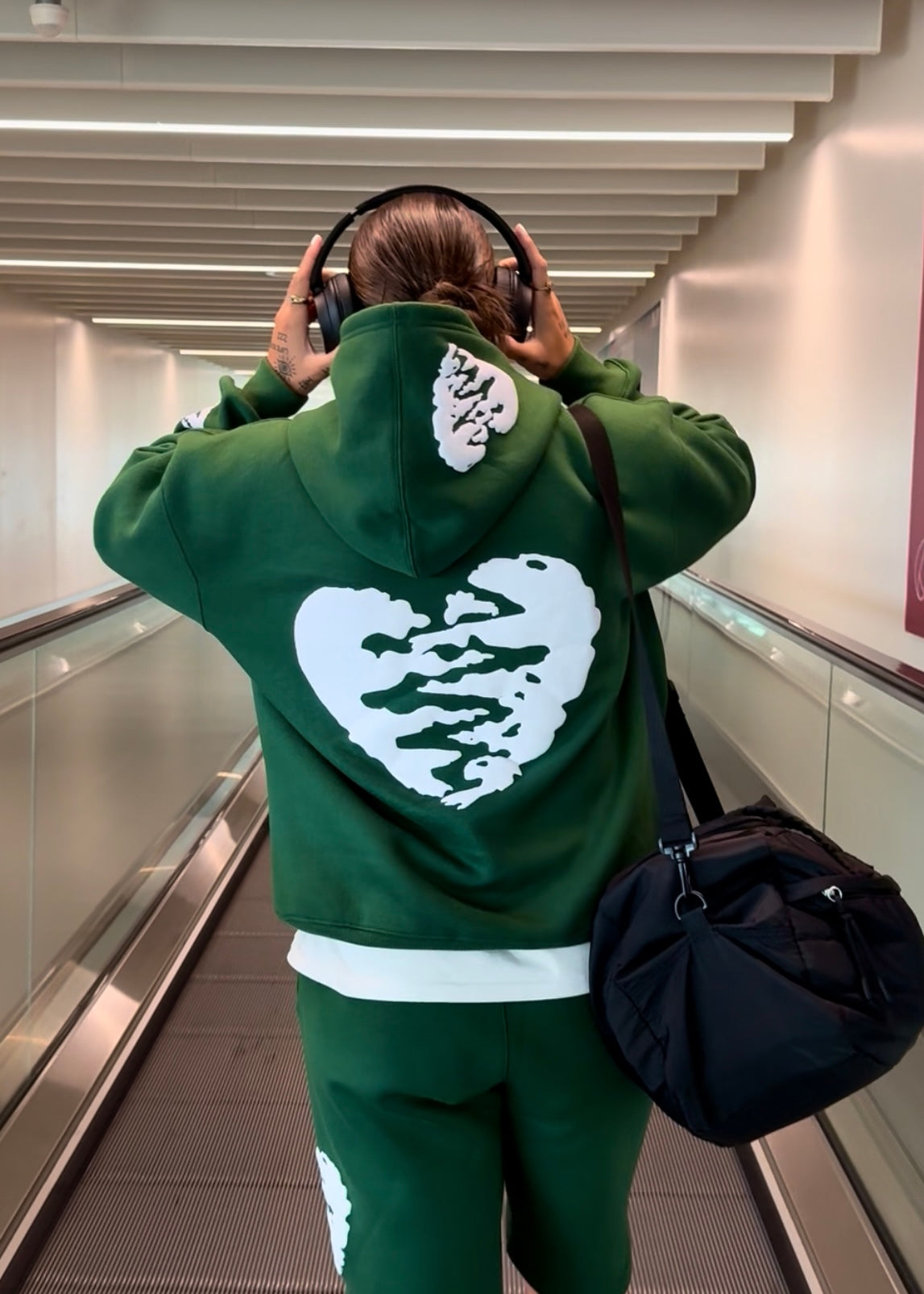 HARTE Broken Hoodie GRN/WHT
