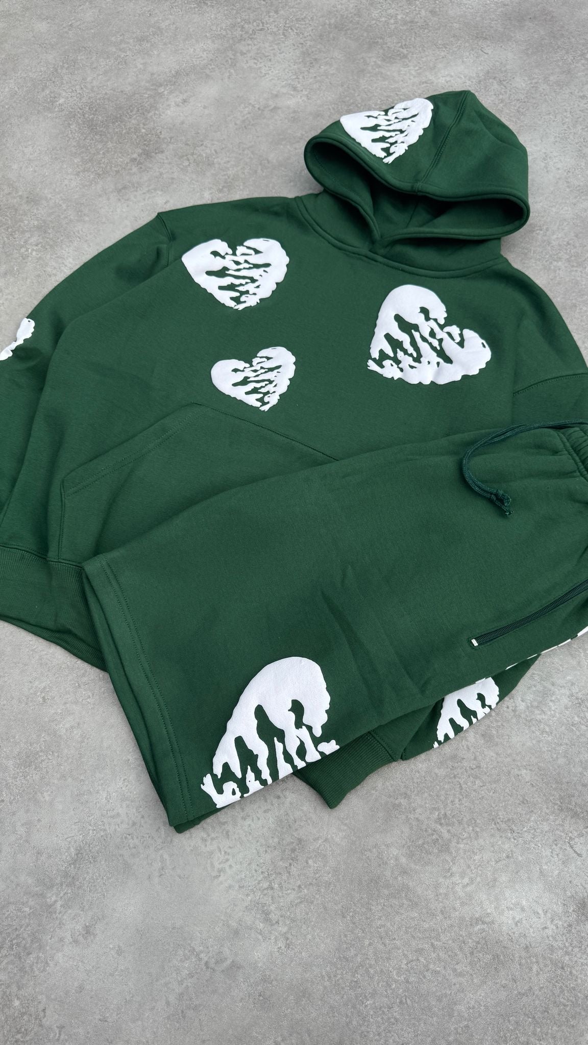 HARTE Broken Hoodie GRN/WHT