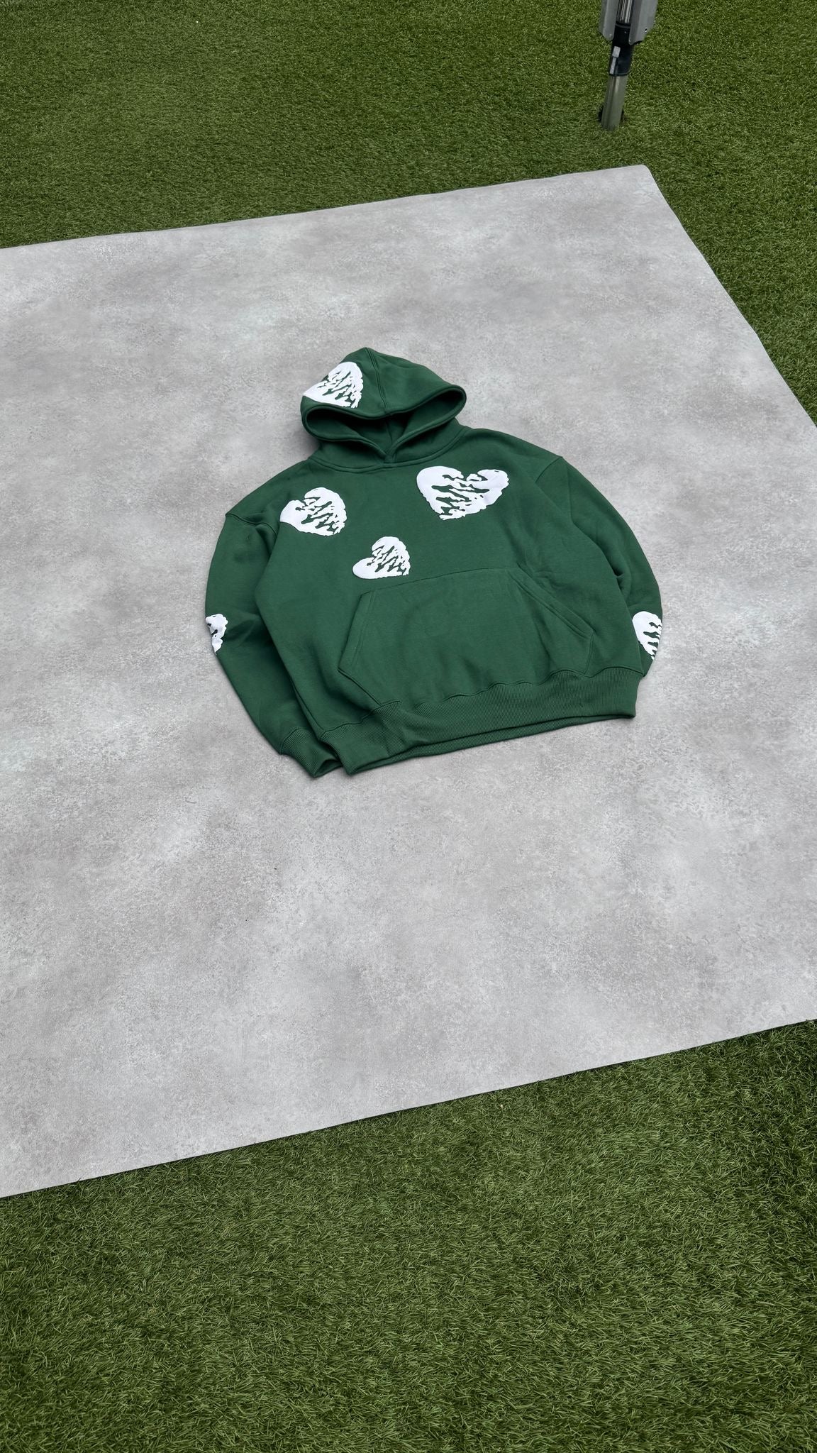HARTE Broken Hoodie GRN/WHT