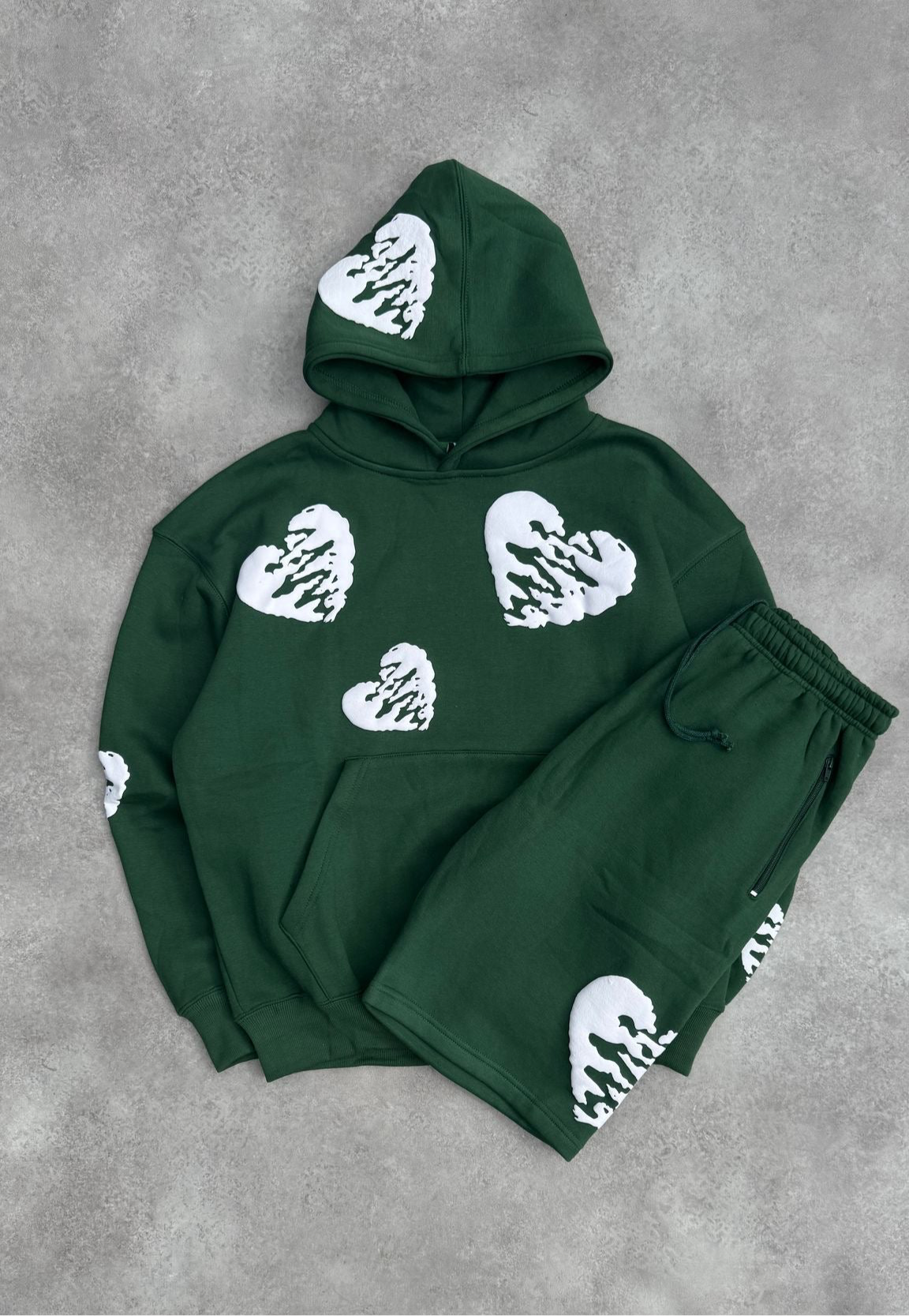 HARTE Broken Hoodie GRN/WHT