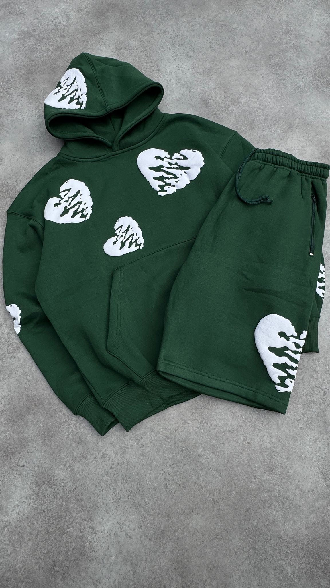 HARTE Broken Hoodie GRN/WHT