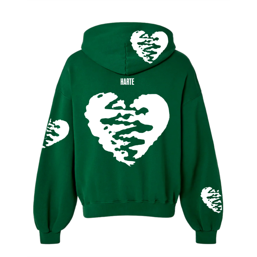 Harte BROKEN Hoodie GRN/WHT