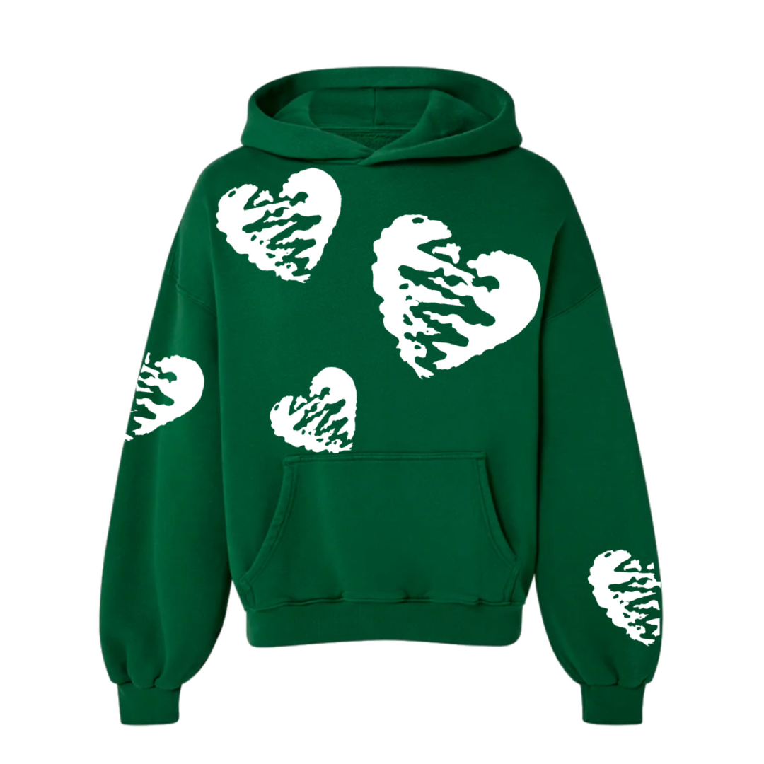 Harte BROKEN Hoodie GRN/WHT