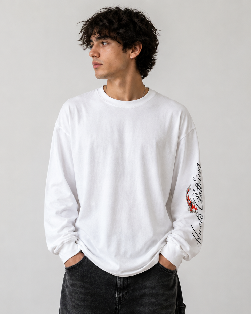 Harte KOI LS T-Shirt WHT