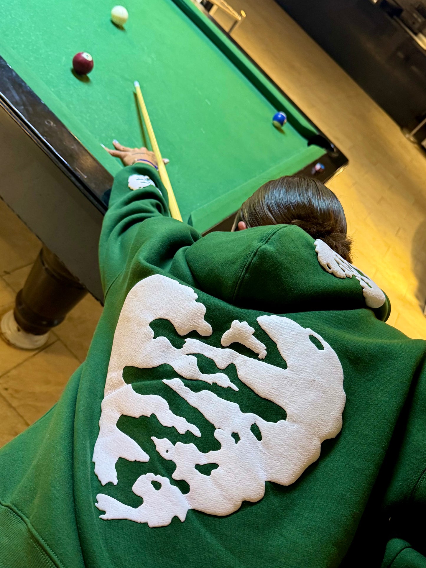 HARTE Broken Hoodie GRN/WHT