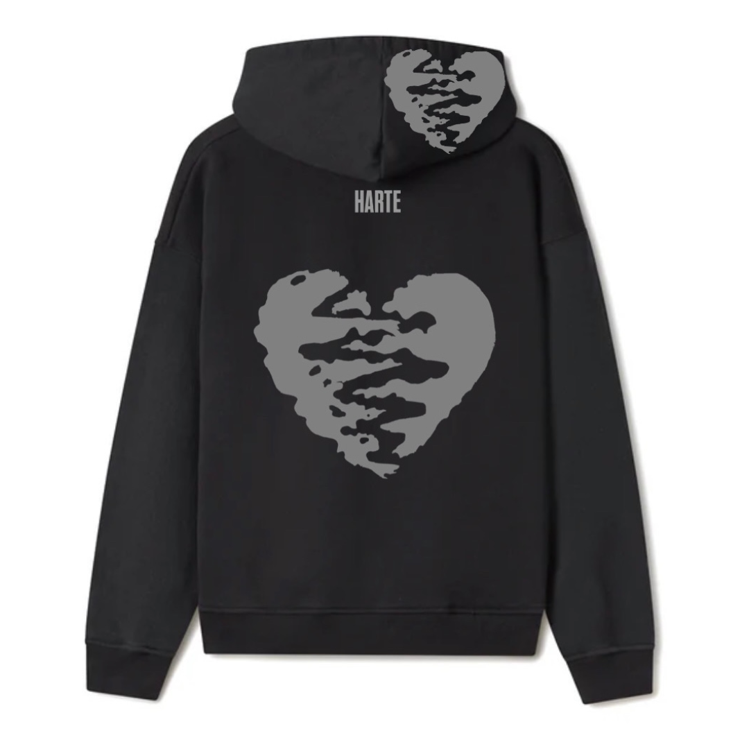 Harte BROKEN Hoodie BLK/GRY