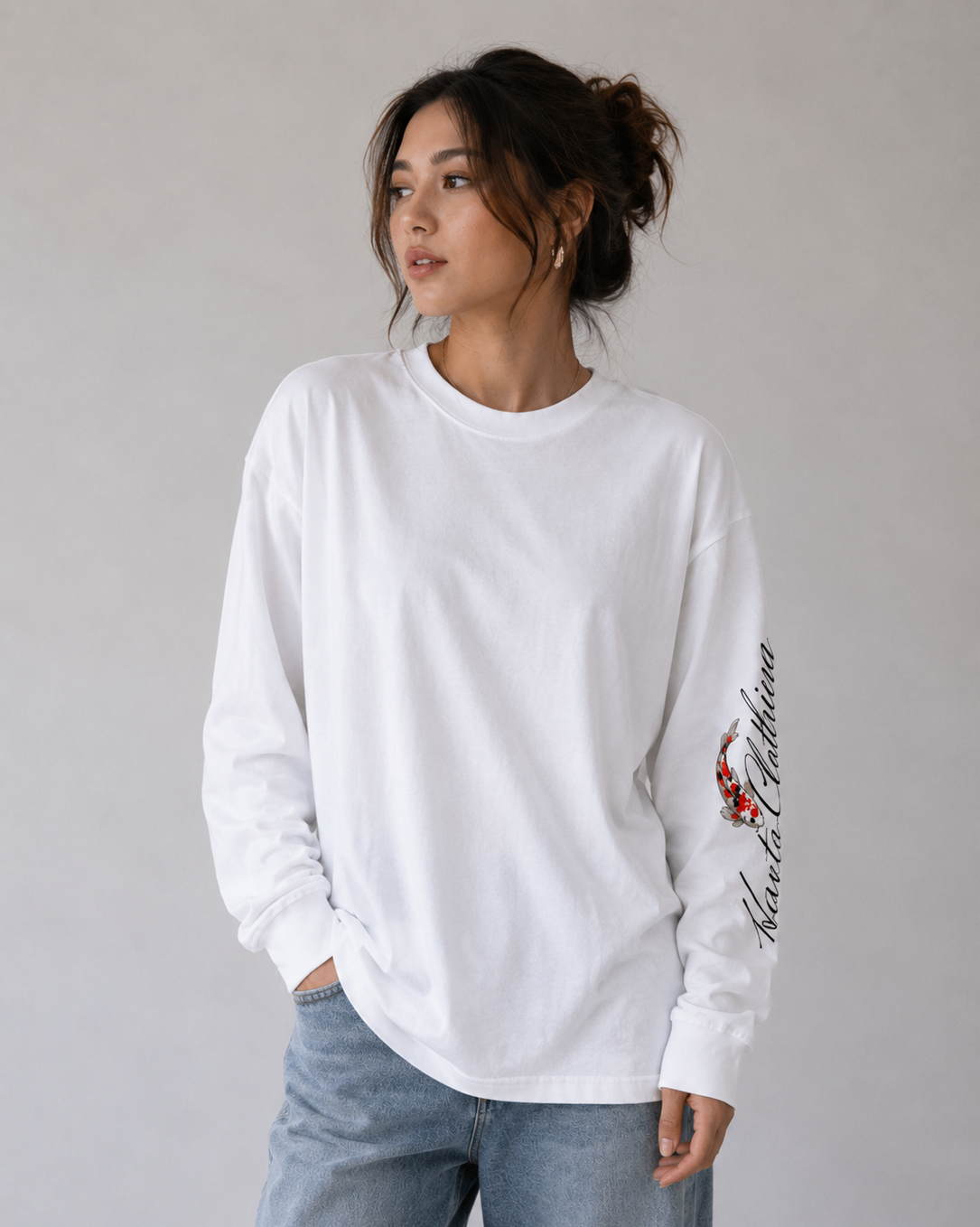 Harte KOI LS T-Shirt WHT