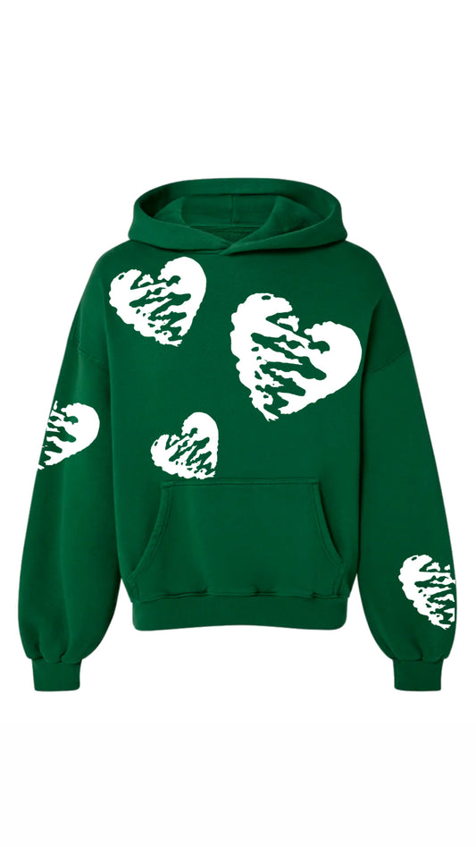 HARTE Broken Hoodie GRN/WHT